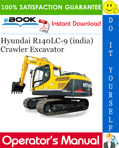 Thumbnail ☆☆ Best ☆☆ Hyundai R140LC-9 (india) Crawler Excavator Operators Manual