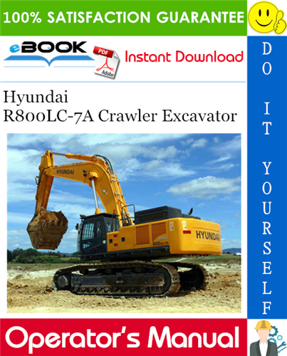 Thumbnail ☆☆ Best ☆☆ Hyundai R800LC-7A Crawler Excavator Operators Manual