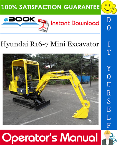 Thumbnail ☆☆ Best ☆☆ Hyundai R16-7 Mini Excavator Operators Manual