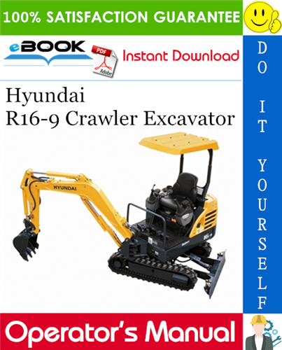 Thumbnail ☆☆ Best ☆☆ Hyundai R16-9 Crawler Excavator Operators Manual