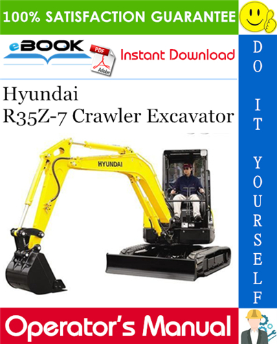 Thumbnail ☆☆ Best ☆☆ Hyundai R35Z-7 Crawler Excavator Operators Manual