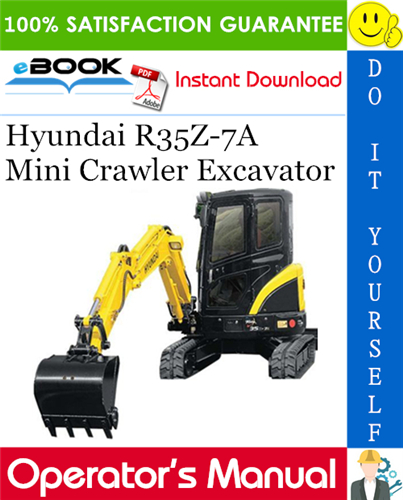 Thumbnail ☆☆ Best ☆☆ Hyundai R35Z-7A Mini Crawler Excavator Operators Manual
