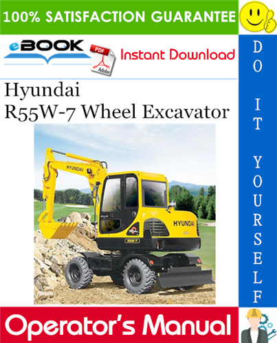 Thumbnail ☆☆ Best ☆☆ Hyundai R55W-7 Wheel Excavator Operators Manual