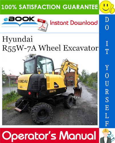 Thumbnail ☆☆ Best ☆☆ Hyundai R55W-7A Wheel Excavator Operators Manual