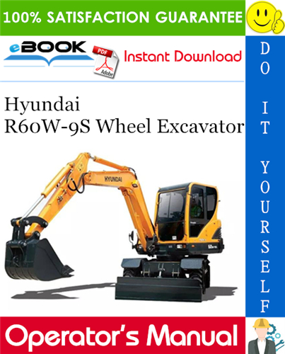Thumbnail ☆☆ Best ☆☆ Hyundai R60W-9S Wheel Excavator Operators Manual