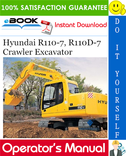 Thumbnail ☆☆ Best ☆☆ Hyundai R110-7, R110D-7 Crawler Excavator Operators Manual Thumbnail ☆☆ Best ☆☆ Hyundai R110-7, R110D-7 Crawler Excavator Operators Manual