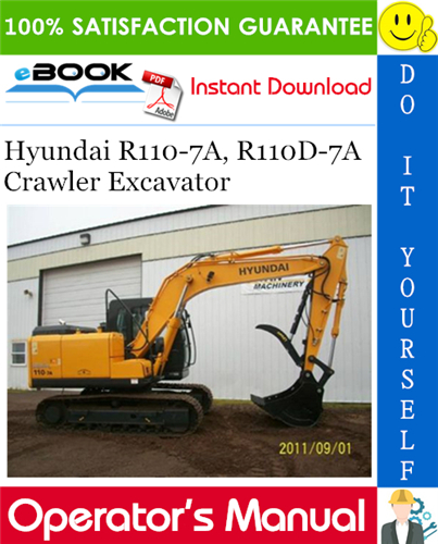 Thumbnail ☆☆ Best ☆☆ Hyundai R110-7A, R110D-7A Crawler Excavator Operators Manual Thumbnail ☆☆ Best ☆☆ Hyundai R110-7A, R110D-7A Crawler Excavator Operators Manual