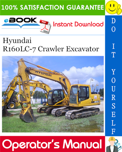 Thumbnail ☆☆ Best ☆☆ Hyundai R160LC-7 Crawler Excavator Operators Manual