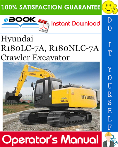 Thumbnail ☆☆ Best ☆☆ Hyundai R180LC-7A, R180NLC-7A Crawler Excavator Operators Manual Thumbnail ☆☆ Best ☆☆ Hyundai R180LC-7A, R180NLC-7A Crawler Excavator Operators Manual