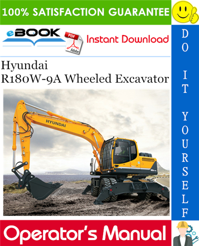 Thumbnail ☆☆ Best ☆☆ Hyundai R180W-9A Wheeled Excavator Operators Manual