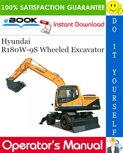 Thumbnail ☆☆ Best ☆☆ Hyundai R180W-9S Wheeled Excavator Operators Manual