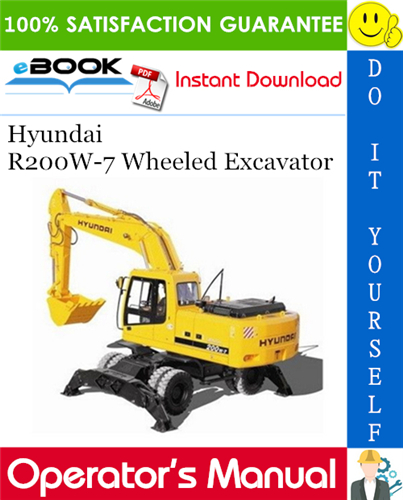 Thumbnail ☆☆ Best ☆☆ Hyundai R200W-7 Wheeled Excavator Operators Manual