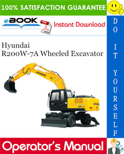 Thumbnail ☆☆ Best ☆☆ Hyundai R200W-7A Wheeled Excavator Operators Manual