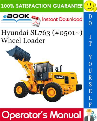 Thumbnail ☆☆ Best ☆☆ Hyundai SL763 (#0501) Wheel Loader Operators Manual