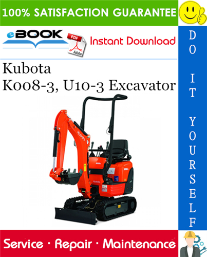 Thumbnail ☆☆ Best ☆☆ Kubota K008-3, U10-3 Excavator Service Repair Manual