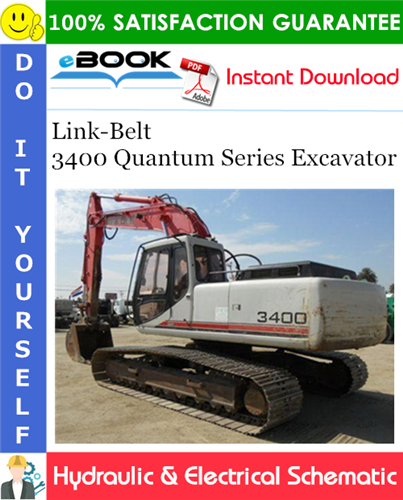 Thumbnail ☆☆ Best ☆☆ Link-Belt 3400 Quantum Series Excavator Hydraulic & Electrical Schematic