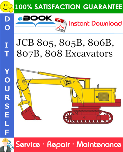 Thumbnail ☆☆ Best ☆☆ JCB 805, 805B, 806B, 807B, 808 Excavators Service Repair Manual
