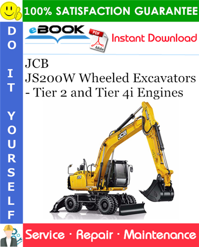 Thumbnail ☆☆ Best ☆☆ JCB JS200W Wheeled Excavators - Tier 2 and Tier 4i Engines Service Repair Manual