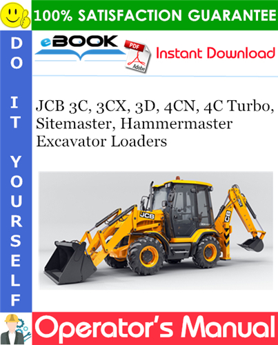 Thumbnail ☆☆ Best ☆☆ JCB 3C, 3CX, 3D, 4CN, 4C Turbo, Sitemaster, Hammermaster Excavator Loaders Operators Manual
