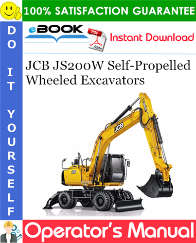 Thumbnail ☆☆ Best ☆☆ JCB JS200W Self-Propelled Wheeled Excavators Operators Manual