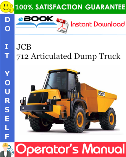 Thumbnail ☆☆ Best ☆☆ JCB 712 Articulated Dump Truck Operators Manual (From Serial No. 612001)