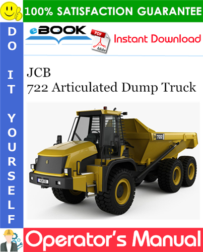 Thumbnail ☆☆ Best ☆☆ JCB 722 Articulated Dump Truck Operators Manual (From Serial No. 833000)