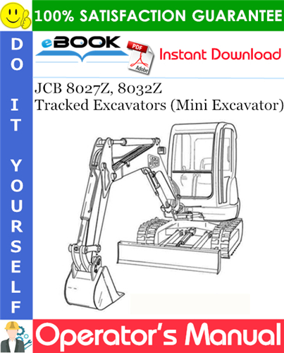 Thumbnail ☆☆ Best ☆☆ JCB 8027Z, 8032Z Tracked Excavators (Mini Excavator) Operators Manual
