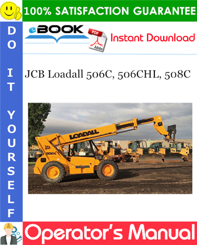 Thumbnail ☆☆ Best ☆☆ JCB Loadall 506C, 506CHL, 508C Operators Manual