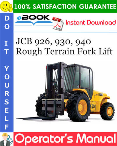 Thumbnail ☆☆ Best ☆☆ JCB 926, 930, 940 Rough Terrain Fork Lift Operators Manual