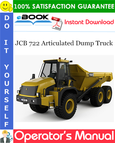 Thumbnail ☆☆ Best ☆☆ JCB 722 Articulated Dump Truck Operators Manual (From Serial Number 833200)
