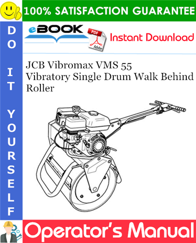 Thumbnail ☆☆ Best ☆☆ JCB Vibromax VMS 55 Vibratory Single Drum Walk Behind Roller Operators Manual