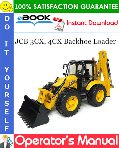 Thumbnail ☆☆ Best ☆☆ JCB 3CX, 4CX Backhoe Loader Operators Manual (from SN 1332954 to 1349999)