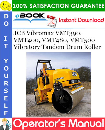 Thumbnail ☆☆ Best ☆☆ JCB Vibromax VMT390, VMT400, VMT480, VMT500 Vibratory Tandem Drum Roller Operators Manual