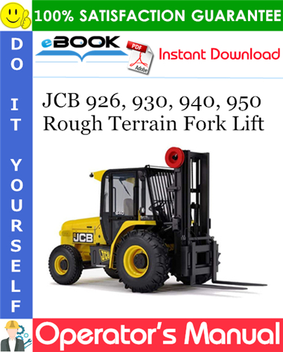 Thumbnail ☆☆ Best ☆☆ JCB 926, 930, 940, 950 Rough Terrain Fork Lift Operators Manual #1