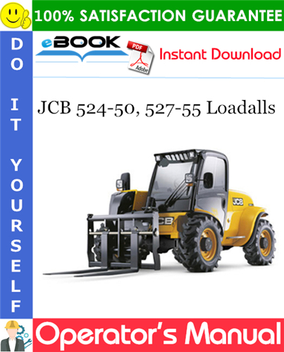 Thumbnail ☆☆ Best ☆☆ JCB 524-50, 527-55 Loadalls Operators Manual (from Serial Numbers: 1069457)