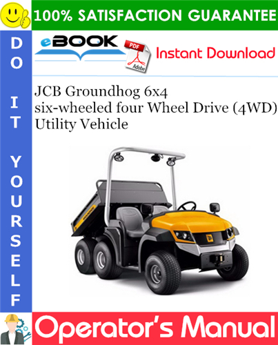 Thumbnail ☆☆ Best ☆☆ JCB Groundhog 6x4 six-wheeled four Wheel Drive (4WD) Utility Vehicle Operators Manual