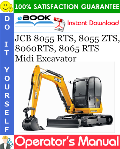 Thumbnail ☆☆ Best ☆☆ JCB 8055 RTS, 8055 ZTS, 8060RTS, 8065 RTS Midi Excavator Operators Manual