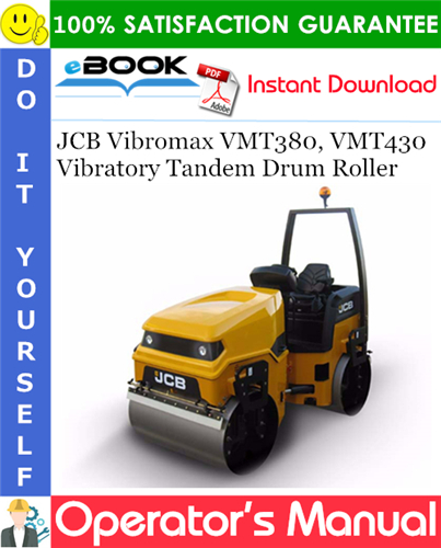 Thumbnail ☆☆ Best ☆☆ JCB Vibromax VMT380, VMT430 Vibratory Tandem Drum Roller Operators Manual