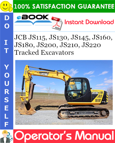 Thumbnail ☆☆ Best ☆☆ JCB JS115, JS130, JS145, JS160, JS180, JS200, JS210, JS220 Tracked Excavators Operators Manual