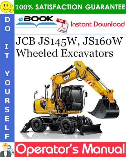 Thumbnail ☆☆ Best ☆☆ JCB JS145W, JS160W Wheeled Excavators Operators Manual