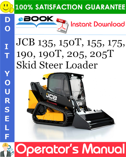 Thumbnail ☆☆ Best ☆☆ JCB 135, 150T, 155, 175, 190, 190T, 205, 205T Skid Steer Loader Operators Manual #2