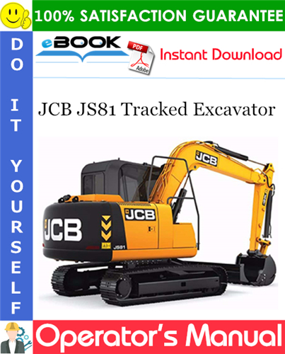 Thumbnail ☆☆ Best ☆☆ JCB JS81 Tracked Excavator Operators Manual (From Serial Number: 02426501 to 02427000)