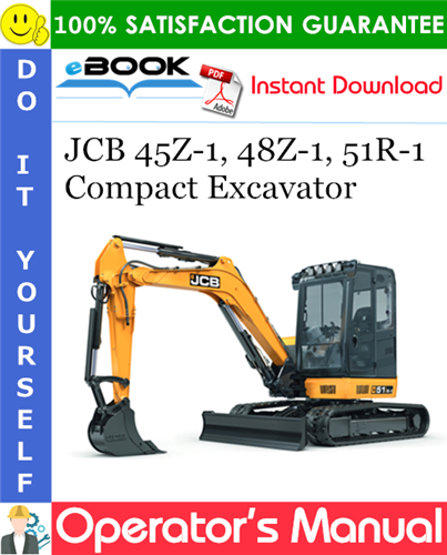 Thumbnail ☆☆ Best ☆☆ JCB 45Z-1, 48Z-1, 51R-1 Compact Excavator Operators Manual