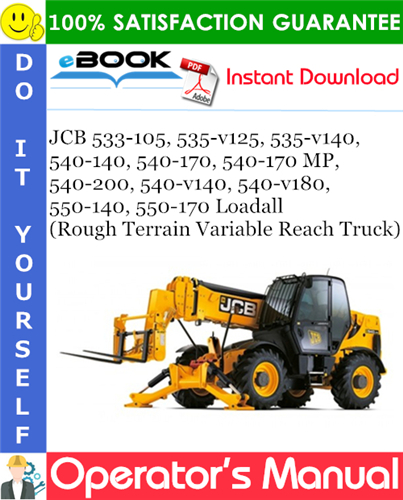 Thumbnail ☆☆ Best ☆☆ JCB 533-105, 535-v125, 535-v140, 540-140, 540-170, 540-170 MP, 540-200, 540-v140, 540-v180, 550-140, 550-170 Loadall (Rough Terrain Variable Reach Truck) Operato