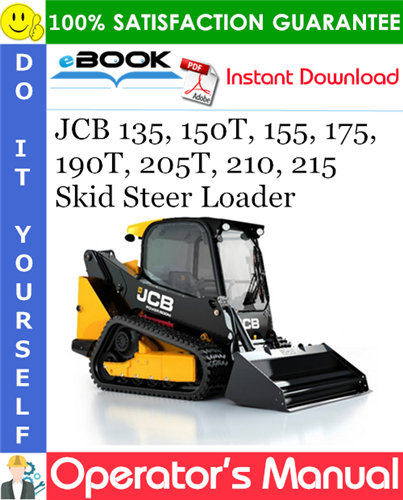 Thumbnail ☆☆ Best ☆☆ JCB 135, 150T, 155, 175, 190T, 205T, 210, 215 Skid Steer Loader Operators Manual