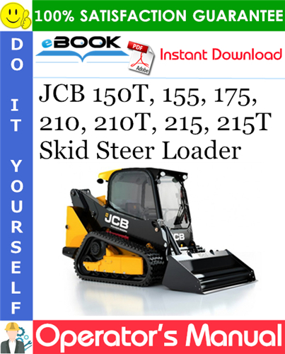 Thumbnail ☆☆ Best ☆☆ JCB 150T, 155, 175, 210, 210T, 215, 215T Skid Steer Loader Operators Manual