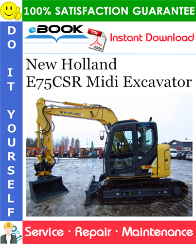 Thumbnail ☆☆ Best ☆☆ New Holland E75CSR Midi Excavator Service Repair Manual