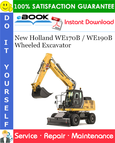Thumbnail ☆☆ Best ☆☆ New Holland WE170B / WE190B Wheeled Excavator Service Repair Manual