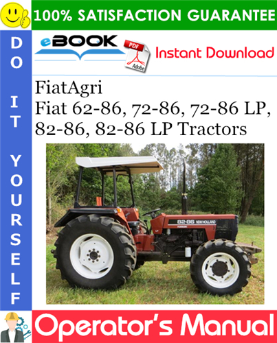 Thumbnail ☆☆ Best ☆☆ FiatAgri Fiat 62-86, 72-86, 72-86 LP, 82-86, 82-86 LP Tractors Operators Manual