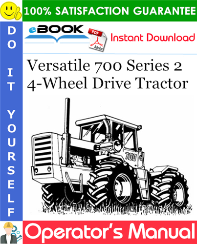 Thumbnail ☆☆ Best ☆☆ Versatile 700 Series 2 4-Wheel Drive Tractor Operators Manual (Model Year: 1976)